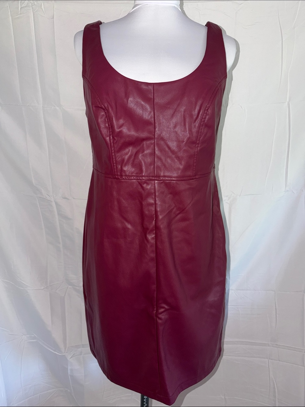 Forever 21+ Merlot Faux leather Sleeveless Dress